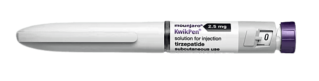 Pluma KwikPen de Mounjaro, tirzepatida inyectable de 2.5 mg
